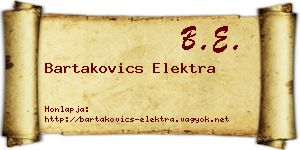 Bartakovics Elektra névjegykártya